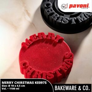 merry christmas ke097s 19 x t 4.5 cm pavoni italy cetakan kue silicone mold