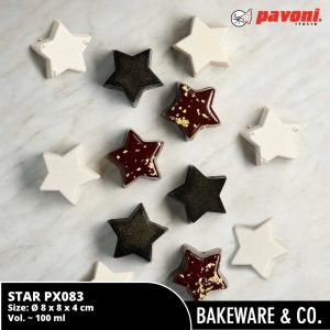 star px083s 8 x 8 x t 4 cm pavoni italy cetakan kue silicone mold