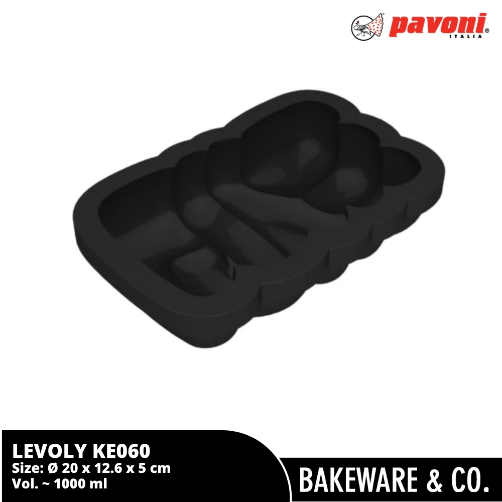 lovely bachour ke060s 20 x 12.6 x t 5 cm pavoni italy cetakan kue silicone mold