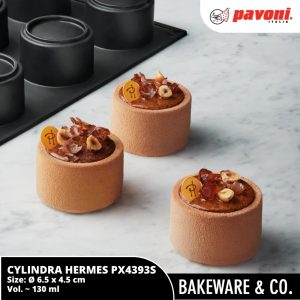 pavoni cetakan kue silicone mold anti lengket cylindra hermes px4393s 6.5 x t 4.5 cm italy
