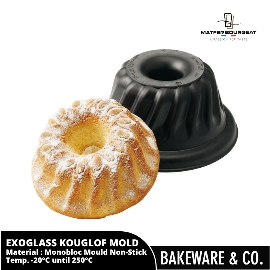(6pcs) kouglof cetakan kue exoglass 9.5cm matfer bourgeat 345638