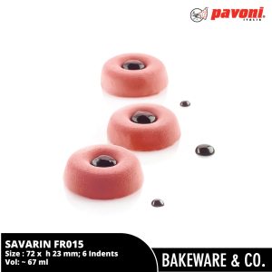 silicone mould pavoni italy formaflex savarin 30 x 17.5 cm fr015