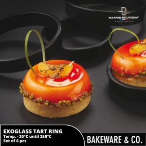 (6pcs) tart ring exoglass matfer bourgeat 7 cm