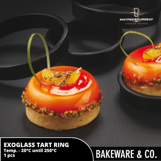 (6pcs) tart ring exoglass matfer bourgeat 12 cm