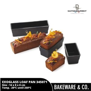 pound cake loaf pan loyang roti non stick exoglass 14x8x8cm matfer bourgeat 345071