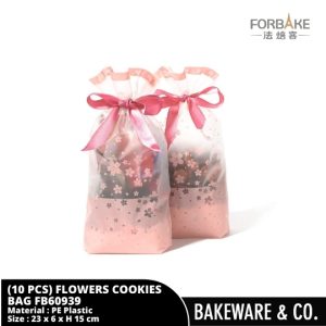 kantong makanan kukis / cookies bag flowers 10 pcs/pack fb60939 forbake
