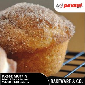 pavoni italy muffin silicone mould diam. 7 x h 4 cm px002