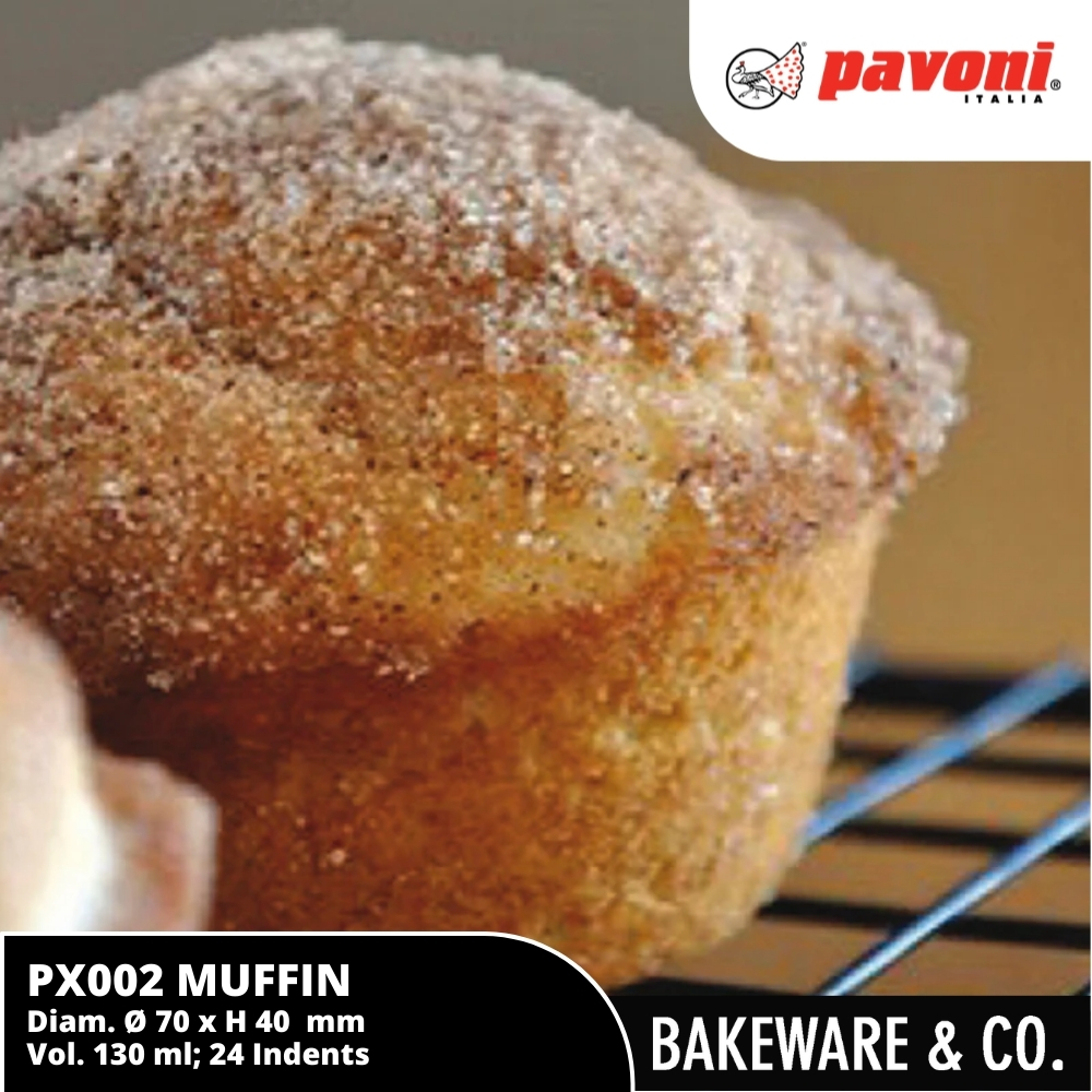 pavoni italy muffin silicone mould diam. 7 x h 4 cm px002