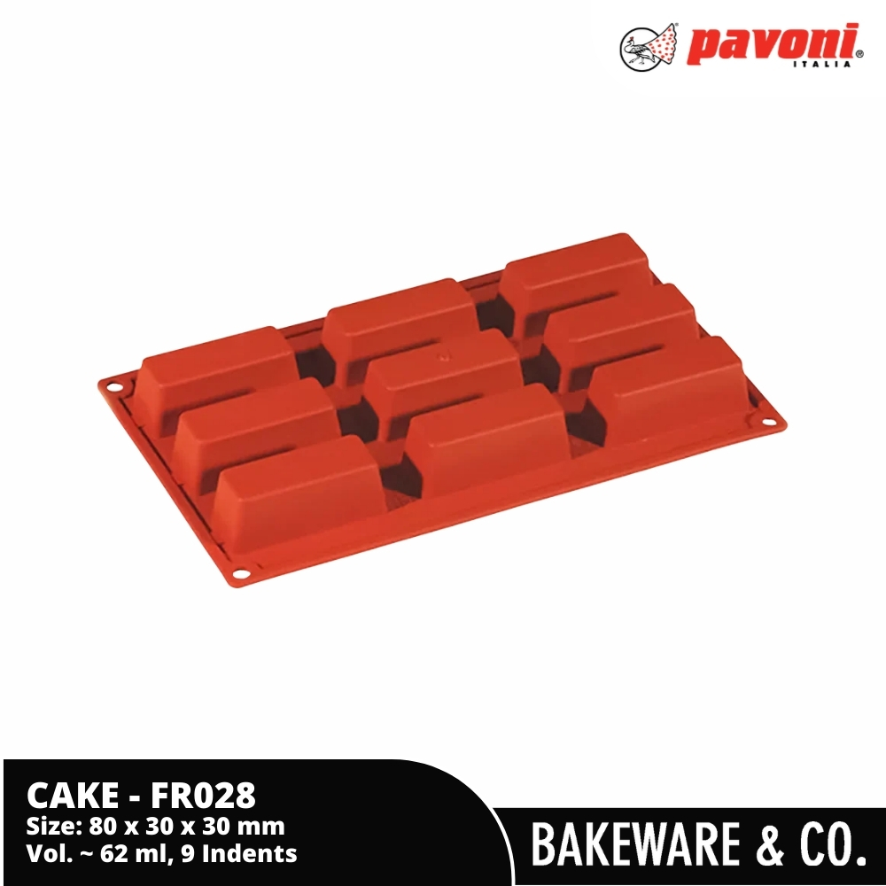 silicone mould pavoni italy formaflex financier 30*17.5cm
