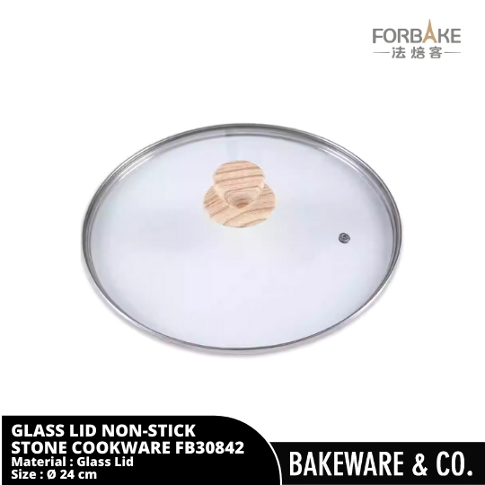 tutup panci wajan masak anti lengket maifanite stone/ lid non stick stone cookware panci greblon technology (24 cm) forbake