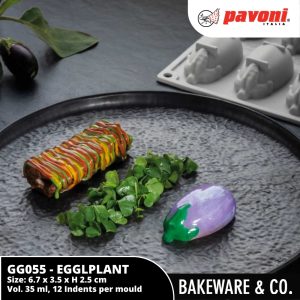 pavoni gourmand gg055 eggplant 30 x 17.5 cm mould