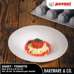 pavoni gourmand gg057 tomato 30 x 17.5 cm mould