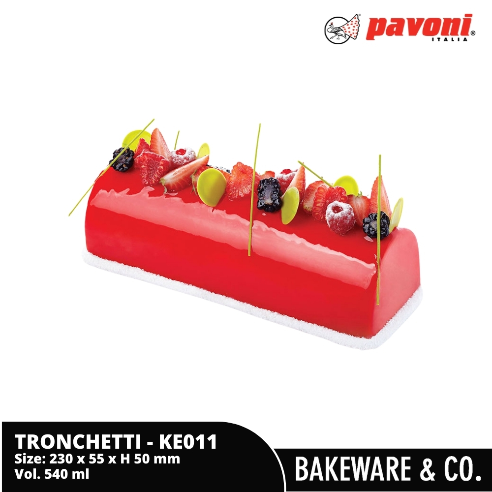 pavoni yule log silicone mould ke011