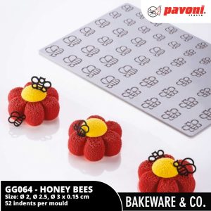 pavoni gourmand gg064 honey bees 30 x 20 cm mould