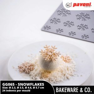 pavoni gourmand gg065 snowflakes 30 x 20 cm mould