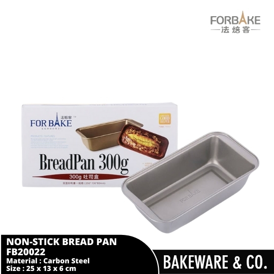 non stick loaf pan 300g | loyang roti tawar carbon steel fb20022 forbake