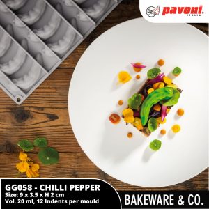 pavoni gourmand gg058 chilli pepper 30 x 17.5 cm mould