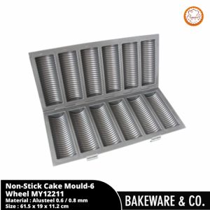 non stick cake mould 6 wheel