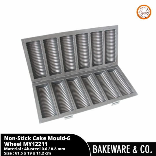 non stick cake mould 6 wheel