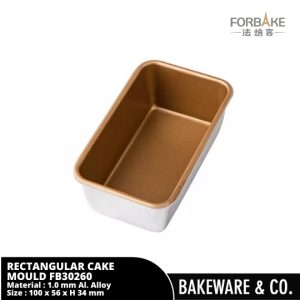 forbake non stick rectangular cake mould 10 x 5.6 x 3.4 cm