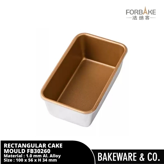 forbake non stick rectangular cake mould 10 x 5.6 x 3.4 cm