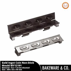 gold ingot coin non stick mould loyang my12191 flowery