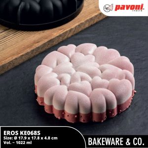 eros ke068s 17.9 x 17.8 x t 4.8 cm pavoni italy cetakan kue silicone mold
