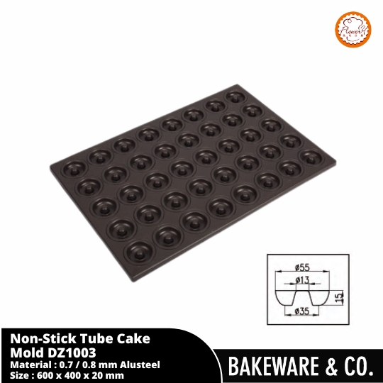 non stick tube cake tray 40 cups