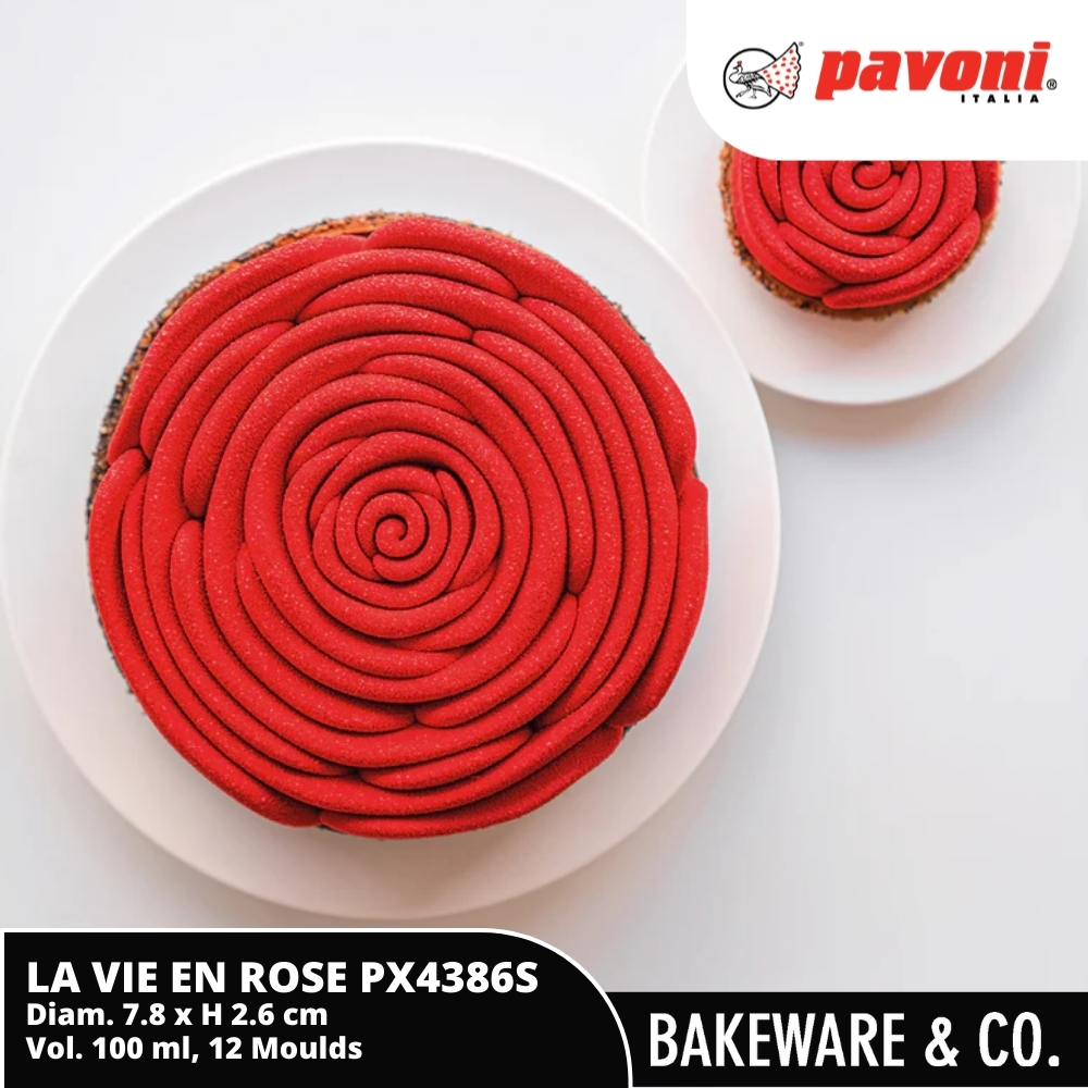silicone mould la vie en rose px4386s pavoni x cedric grolet