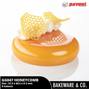 pavoni cetakan silicone anti lengket honeycomb gourmand gg047s 30 x 20 cm