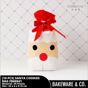 kantong makanan kukis / cookies bag santa 10 pcs/pack fb60941 forbake