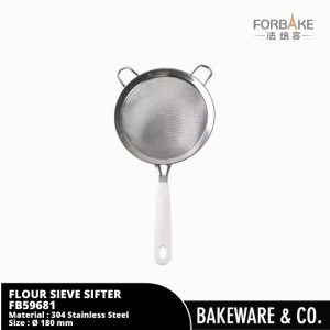 Multi Functional Strainer 18 cm -Ayakan Tepung Stainless Steel Anti Karat - FB59681 Forbake