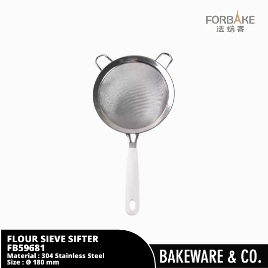 Multi Functional Strainer 18 cm -Ayakan Tepung Stainless Steel Anti Karat - FB59681 Forbake
