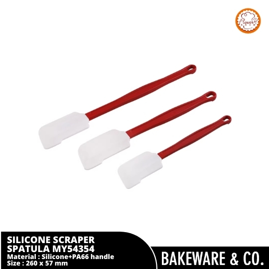 Silicone Scraper Spatula Tahan Panas Food Grade (Small) - Scraper Bowl - MY54354 Flowery