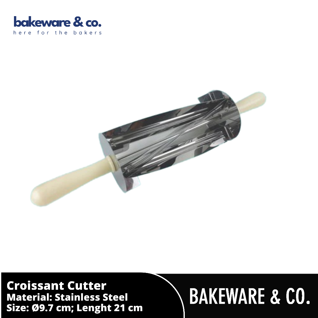 Cetakan Croissant Stainless Steel - Rolling Cutter Adonan Segitiga - Bakeware&CO